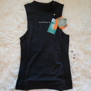 NWT YoungLA black muscle tank hydro cool compression #341 Size S #fitness #gymwe